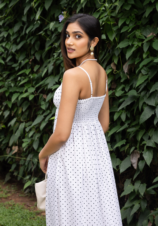 RAVA WHITE BUST DETAIL DRESS
